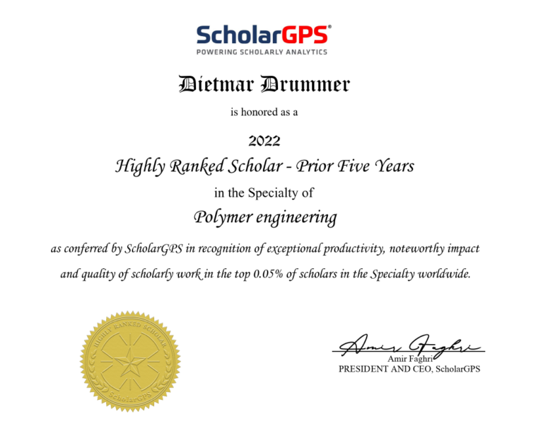 Neue Auszeichnung für Prof. Drummer